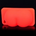 Criativo Sexy quadris estilo Soft Silicone Stand titular volta caso protetor para iPhone 4 - vermelho