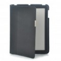 Elegante Slim-Fit Honeycomb estilo protetor PU couro Case para iPad 2 - preta