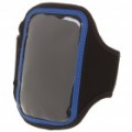 Neopreno Sports Armband Armlet para iPhone 4 - preto + azul