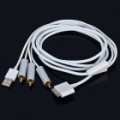 Cabo USB/AV para iPod ClassicomNano/Video/Touch/iPhone 3 G/3GS/4 (152 CM comprimento)