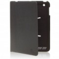 PU couro completo caixa protectora para iPad 2 - preta