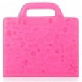 capa protetor de bolsa de couro PU para iPad 2 - Deep Pink