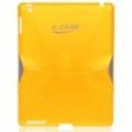 Criativa PVC Kickstand transformador volta caso protetor para iPad 2 - amarelo