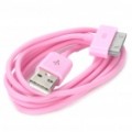 Cabo de dados/carregamento USB para iPad/iPhone/iPod - Pink (90 cm comprimento)