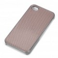 Elegante volta caso protetor para iPhone 4/4S - café + prata