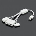 Cabo USB macho para Dock de 30 pinosos com 3 portas USB Hub para iPhone G 3/4