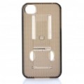 PC caso protetor plástico para iPhone 4S - cinzento translúcido