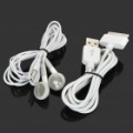 Elegante fone de ouvido com microfone + USB Data & Charging Cable para iPhone 4S (3.5 mm Jack)
