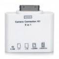 Kit de conexão de câmera 5 em 1 com TF / M2 / SD / MS / USB Slot para iPad/iPad 2 (branco)