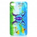 Charmosa caixa protectora com 3D borboleta Stand / protetor de tela para iPhone 4/4S (Multicolor)