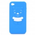 capa protetor de silicone para iPhone 4 - azul