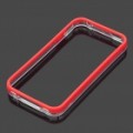 Frame de pára-choques de plástico protetora para iPhone 4 / 4S - vermelho