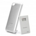 Genuíno Plus One 3.7 v 1350mAh recarregável caso bateria externa para iPhone 4/4S - prata + branco