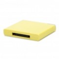 Ultra-Thin Bluetooth v 2.0 música receptor para Apple 30pin falante - amarelo