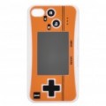 Game Player estilo protetora de silicone para iPhone 4 / 4S - branco + amarelo