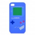 Jogo menino estilo protetora Silicone Case para iPhone 4 - profundo azul