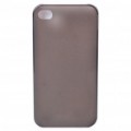 Matte fosco PC voltar caso protetor para iPhone 4/4S - transparente cinza escuro