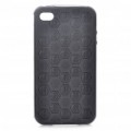 Elegante futebol padrão caso protetor para iPhone 4 - preto