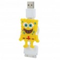 Bonito Bob Esponja retrátil USB dados / cabo carregador para iPhone 4 / 4S (80 cm)