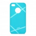 ROCK elegante PC voltar caso protetor para iPhone 4S - azul