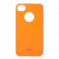 Rocha revigorar protetora TPU Case para o iPhone 4S - laranja