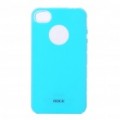 Rocha revigorar protetora TPU Case para o iPhone 4S - Aqua Blue