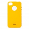 Rocha revigorar protetora TPU Case para o iPhone 4S - amarelo