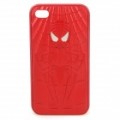 Franquia Spider Man padrão PC voltar caso protetor para iPhone 4 / 4S - vermelho