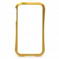 Protetora alumínio Alloy Bumper Frame com / Anti-Dust Plug Kits para iPhone 4S / 4 - dourado