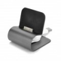 Retrátil USB tarifação cabo 2.0 com / Stand para iPhone 4 - ferro cinzento