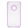 PC voltar caso protetor para iPhone 4 / 4S - roxo vermelho