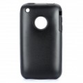 Elegante volta caso protetor para iPhone 3GS - preto