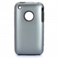 Elegante volta caso protetor para iPhone 3GS - ferro cinzento