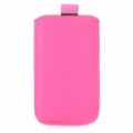 Bolsa de PU protetora para iPhone 3 G/3GS/4/4S - rosa vermelha