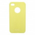 PC voltar caso protetor para iPhone 4 / 4S - amarelo