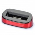 USB Charging Docking Station com carregamento por USB / cabo de dados USB para iPhone 4s - vermelho