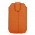 Protetor PU couro Case bolsa para Apple iPhone 4 - Brown