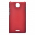 Moda volta protetora Case c / protetor de tela & pano de limpeza para Coolpad 9100 (vermelho)