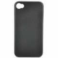 Elegante alumínio volta caso protetor para iPhone 4S - preto