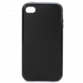 Elegante protetor TPU volta caso capa para iPhone 4/4S - preto