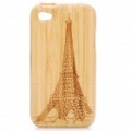 Eiffel Tower padrão bambu volta caso protetor para iPhone 4 / 4s