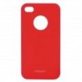 PC voltar caso protetor para iPhone 4 - vermelho