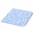 Desenhador s Celadon porcelana padrão PU couro Smart Cover para iPad 2 - azul + branco