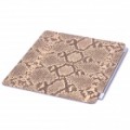 Desenhador s Snake Skin padrão PU couro Smart Cover para iPad 2 - marrom