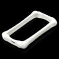 Crânio ossos estilo protetora Silicone Bumper Frame para iPhone 4 / 4S - branco