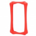 Caveira estilo protetora Silicone Bumper Frame para iPhone 4 / 4S - vermelho