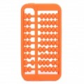 Exclusivo Abacus estilo protetora Case de Silicone para iPhone 4 / 4S - laranja