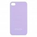 Elegante PC voltar caso protetor com Protector de ecrã para iPhone 4 / 4S - roxo