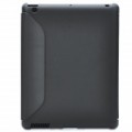 Moda inteligente cobrir caixa protectora para iPad 2 - preta