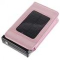 Solar Powered/USB 850mAh emergência recarregável com couro Case for iPhone 2G/3G